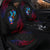 Guam Car Seat Covers - KingFisher Bird With Map Universal Fit Black - Polynesian Pride