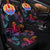 Tahiti Car Seat Covers - Sea Turtle In Tribal Polynesian Style Universal Fit Black - Polynesian Pride