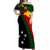 PNG Hibiscus Tribal Pattern Off Shoulder Long Dress - Simbu Province LT7 Long Dress Black - Polynesian Pride
