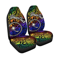 Chuuk Custom Personalised Car Seat Covers - Rainbow Polynesian Pattern - Polynesian Pride