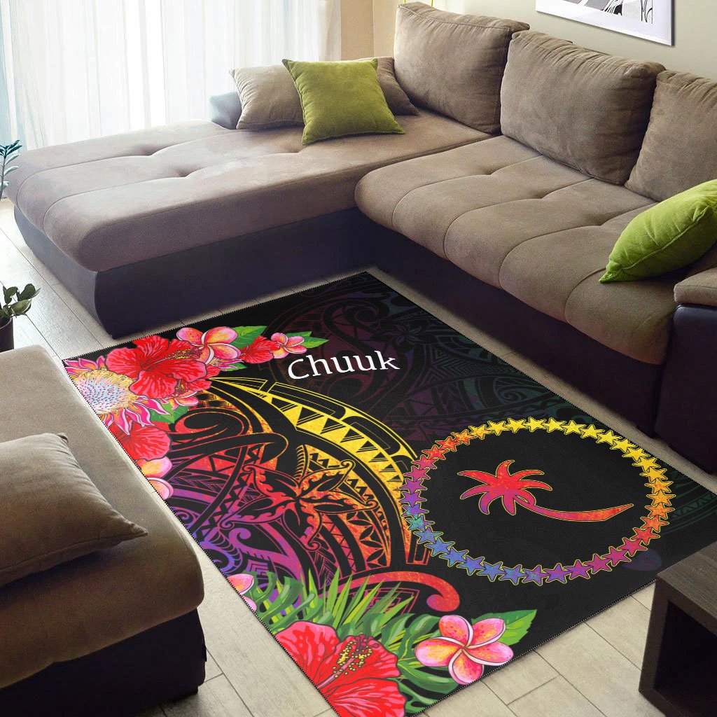 Chuuk State Area Rug - Tropical Hippie Style - Polynesian Pride