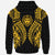Chuuk Zip up Hoodie Polynesian Lion Head Gold Style - Polynesian Pride