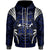Chuuk Zip up Hoodie Blood Runs Through My Veins Style Flag Unisex Blue - Polynesian Pride
