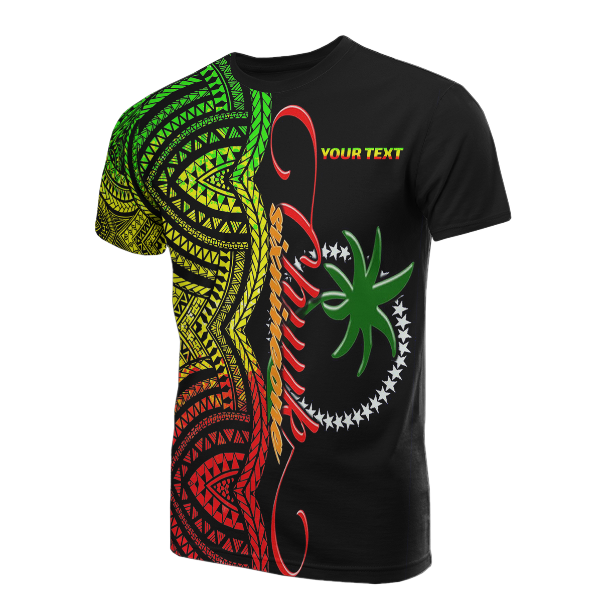 Chuuk Custom T Shirt Number SixNineOne Style Reggae Unisex Black - Polynesian Pride