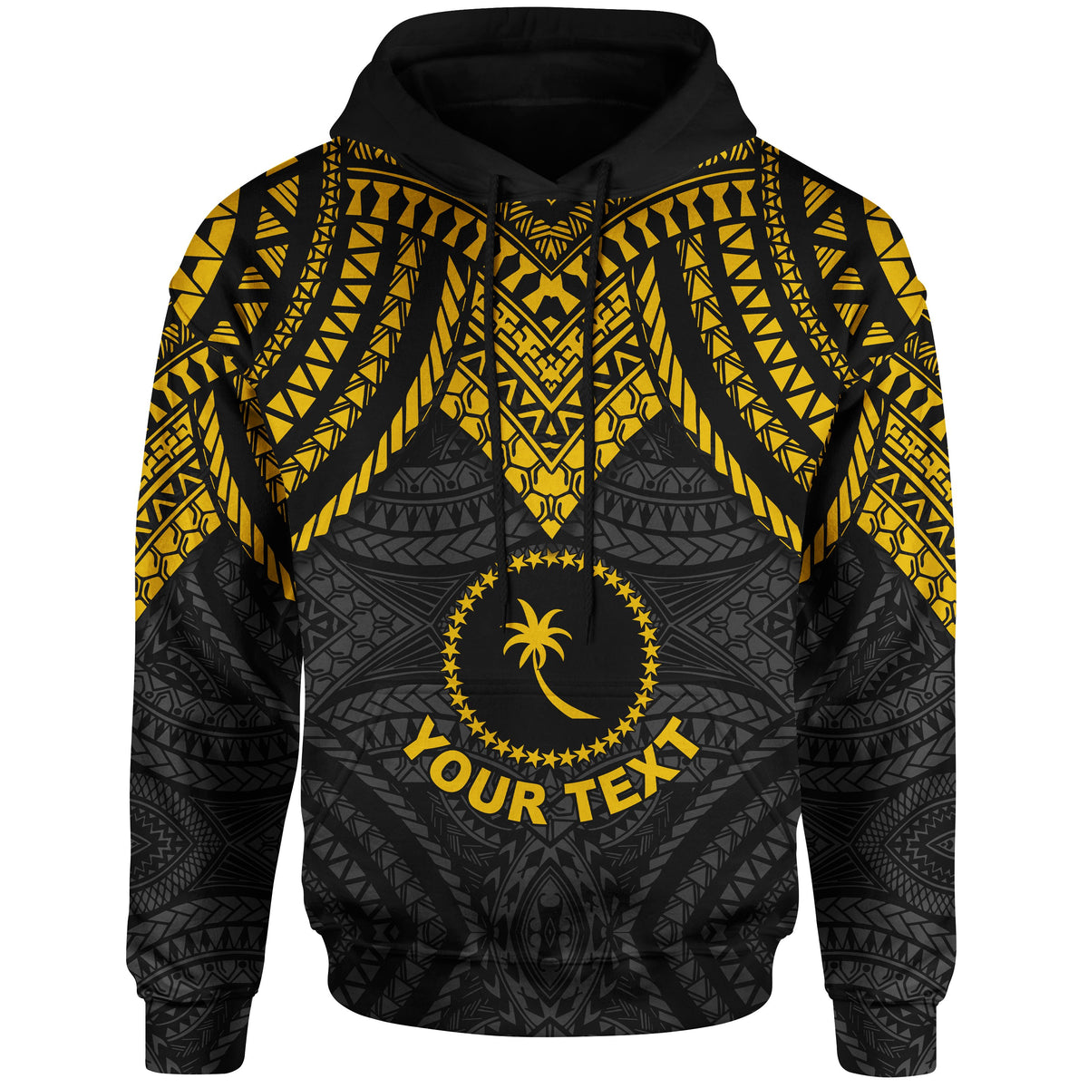 Chuuk Custom Hoodie Micronesian Pattern Armor Style - Polynesian Pride