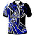 Chuuk Polo Shirt Tribal Flower Special Pattern Blue Color Unisex Blue - Polynesian Pride