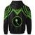 Chuuk Zip up Hoodie Polynesian Armor Style Green - Polynesian Pride