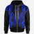Chuuk Zip up Hoodie Polynesian Lion Head Blue Style Unisex Blue - Polynesian Pride