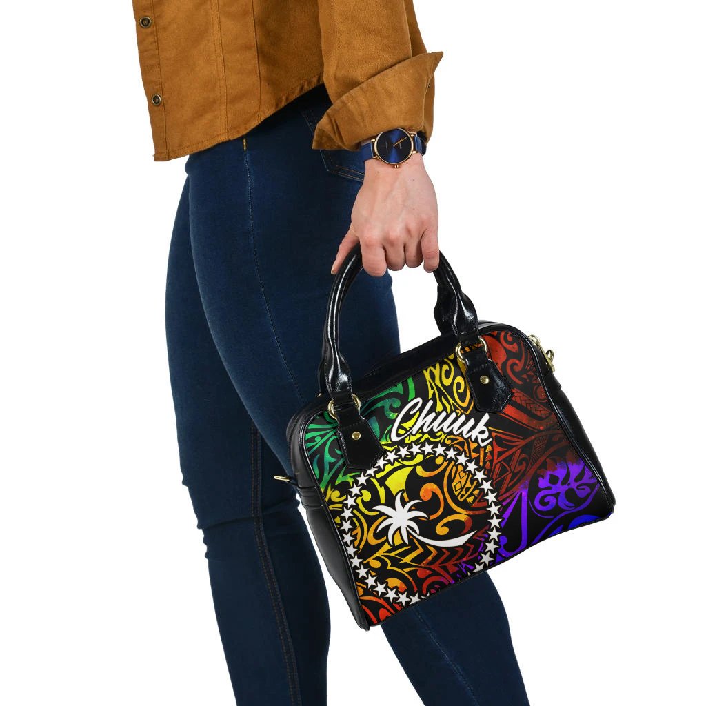 Chuuk Shoulder Handbag - Rainbow Polynesian Pattern - Polynesian Pride