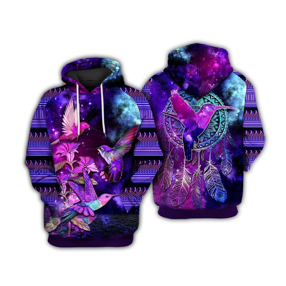 Hawaii Humming Bird Galaxy Hoodie Unisex Galaxy - Polynesian Pride