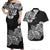 Polynesian Flower Tribal Matching Dress and Hawaiian Shirt Black LT9 Black - Polynesian Pride