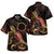 Cook Islands Short Sleeve Shirt - Custom Cook Islands Pride With Polynesian Turtle Blooming Hibiscus Gold Unisex Gold - Polynesian Pride