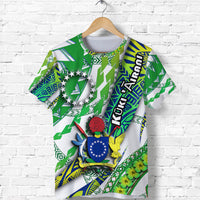 Cook Islands T Shirt Artsy Style White LT9 Adult White - Polynesian Pride