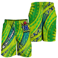 Cook Islands Men Short Artsy Style - Green LT9 - Polynesian Pride