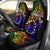 Cook Islands Custom Personalised Car Seat Covers - Rainbow Polynesian Pattern Universal Fit Rainbow - Polynesian Pride