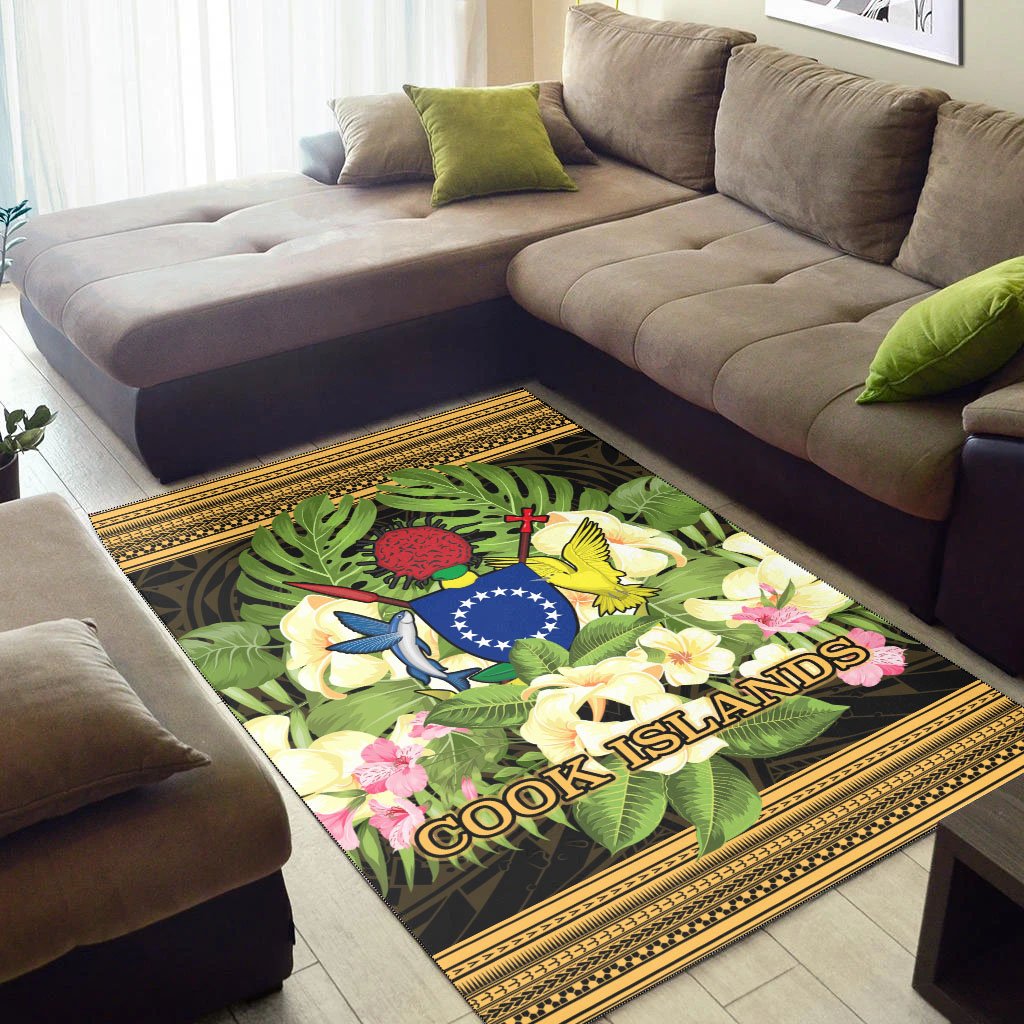 Cook Islands Area Rug - Polynesian Gold Patterns Collection - Polynesian Pride