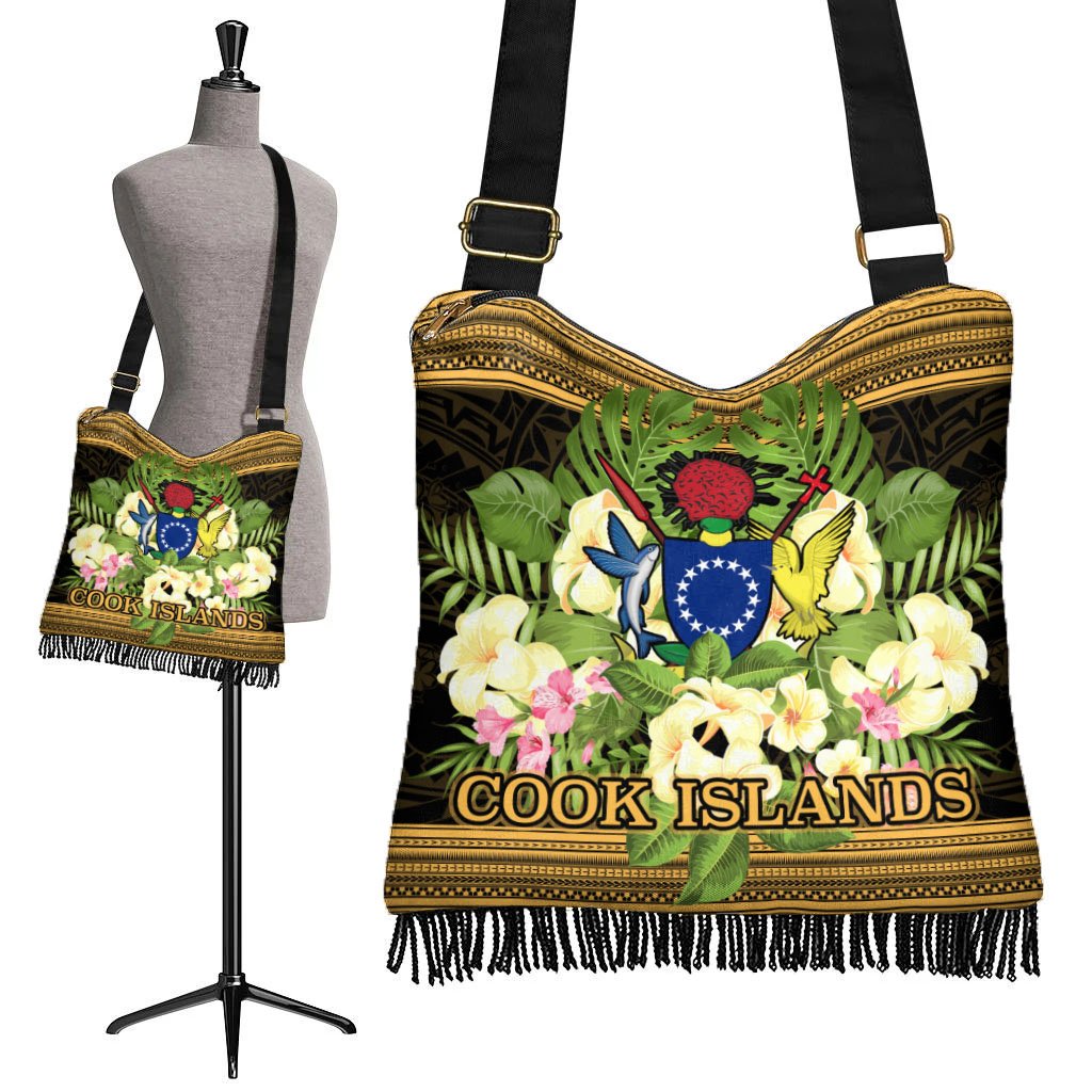 Cook Islands Boho Handbag - Polynesian Gold Patterns Collection - Polynesian Pride