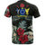 Cook Islands T Shirt Polynesian Coat of Arms Hibiscus Palm Leaves - Polynesian Pride