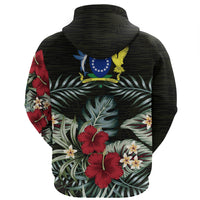 Cook Islands Hibiscus Zipper Hoodie - Polynesian Pride