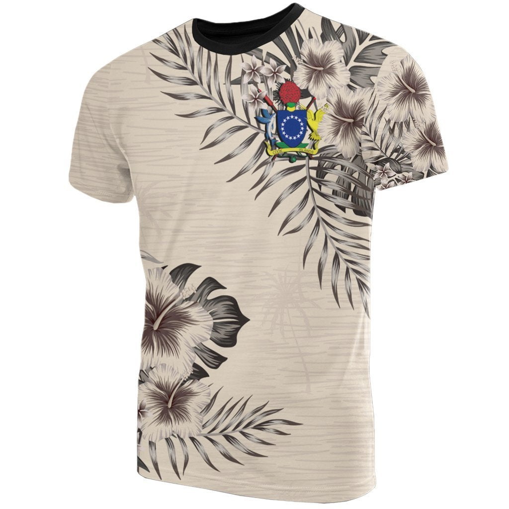 Cook islands T Shirt The Beige Hibiscus No Unisex Black - Polynesian Pride