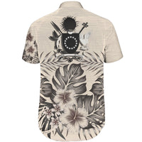 Cook Islands Short Sleeve Shirt - The Beige Hibiscus - Polynesian Pride