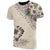 Cook Islands T Shirt Polynesian Coat of Arms Beige Hibiscus Unisex Beige - Polynesian Pride