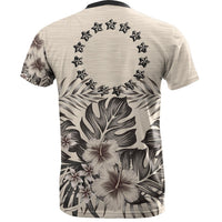 Cook islands T Shirt The Beige Hibiscus - Polynesian Pride