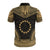Cook Islands Custom Polo Shirt Cook Islands FLag Polynesian Chief Tattoo Gold Version - Polynesian Pride