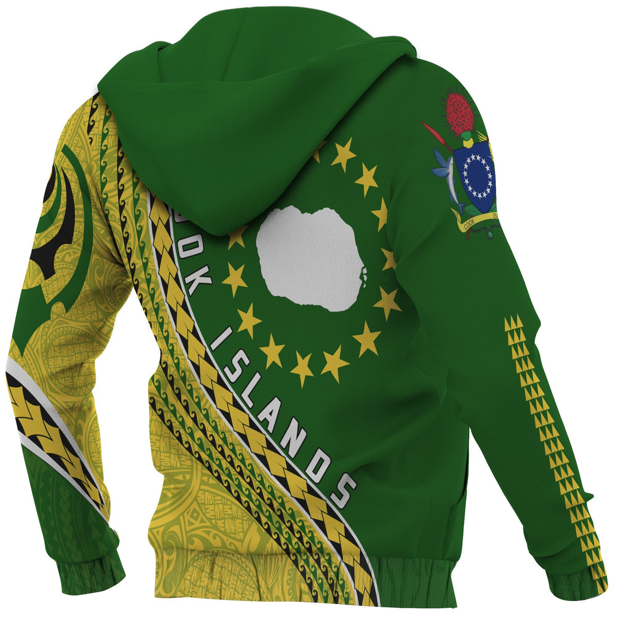 (Kuki Arirani) Cook Islands Map Hoodie Generation Iv - Polynesian Pride