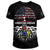Cook Islands T Shirt American Roots Unisex Black - Polynesian Pride