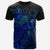 Cook Islands T Shirt Polynesian Flag Turtle Hibiscus Blue Unisex Blue - Polynesian Pride