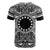 Cook Islands T Shirt Polynesian Coat of Arms Polynesian White Black - Polynesian Pride