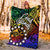 Cook Islands Premium Blanket - Rainbow Polynesian Pattern - Polynesian Pride