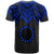 Cook Islands T Shirt Polynesian Armor Style Blue - Polynesian Pride