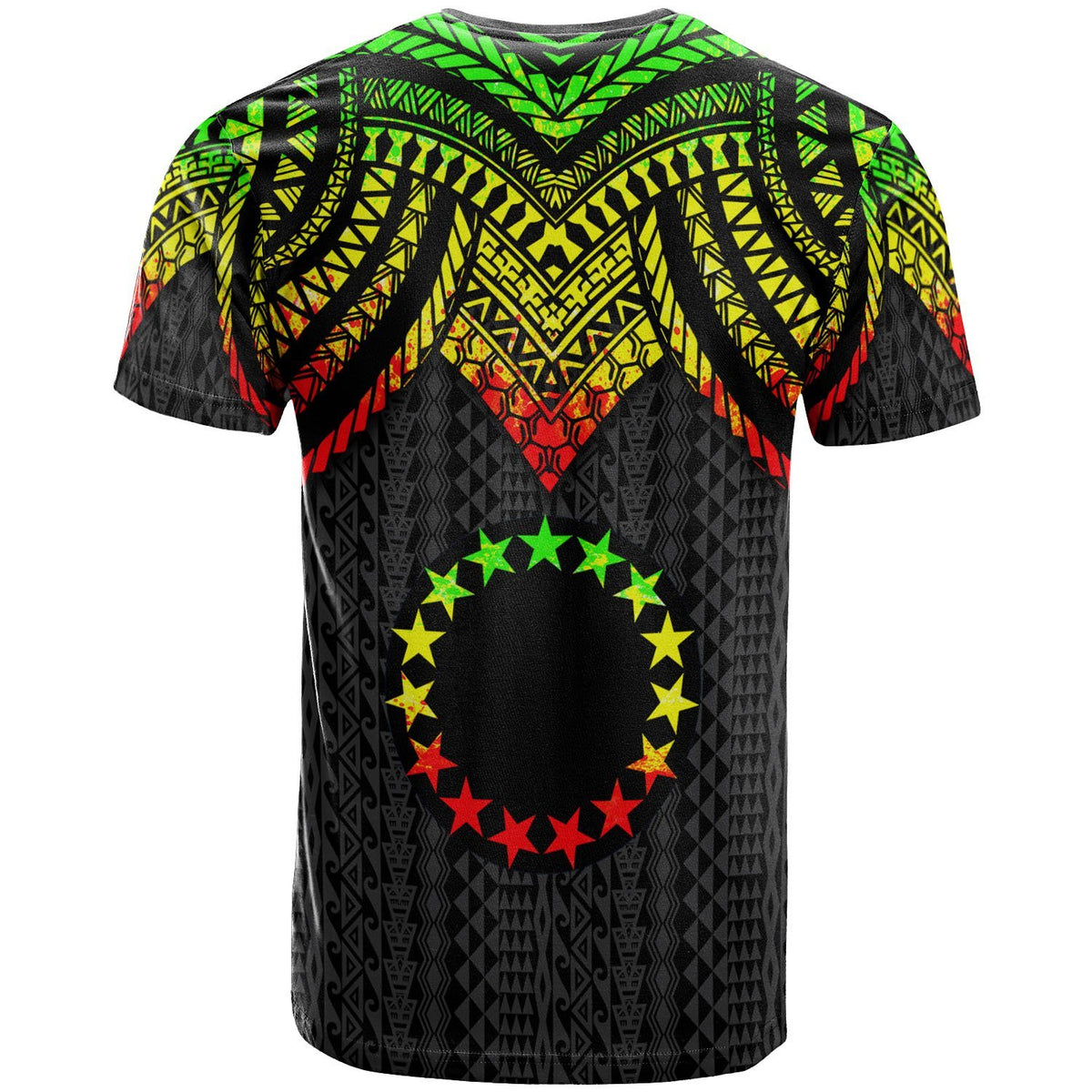 Cook Islands T Shirt Polynesian Armor Style Reggae - Polynesian Pride