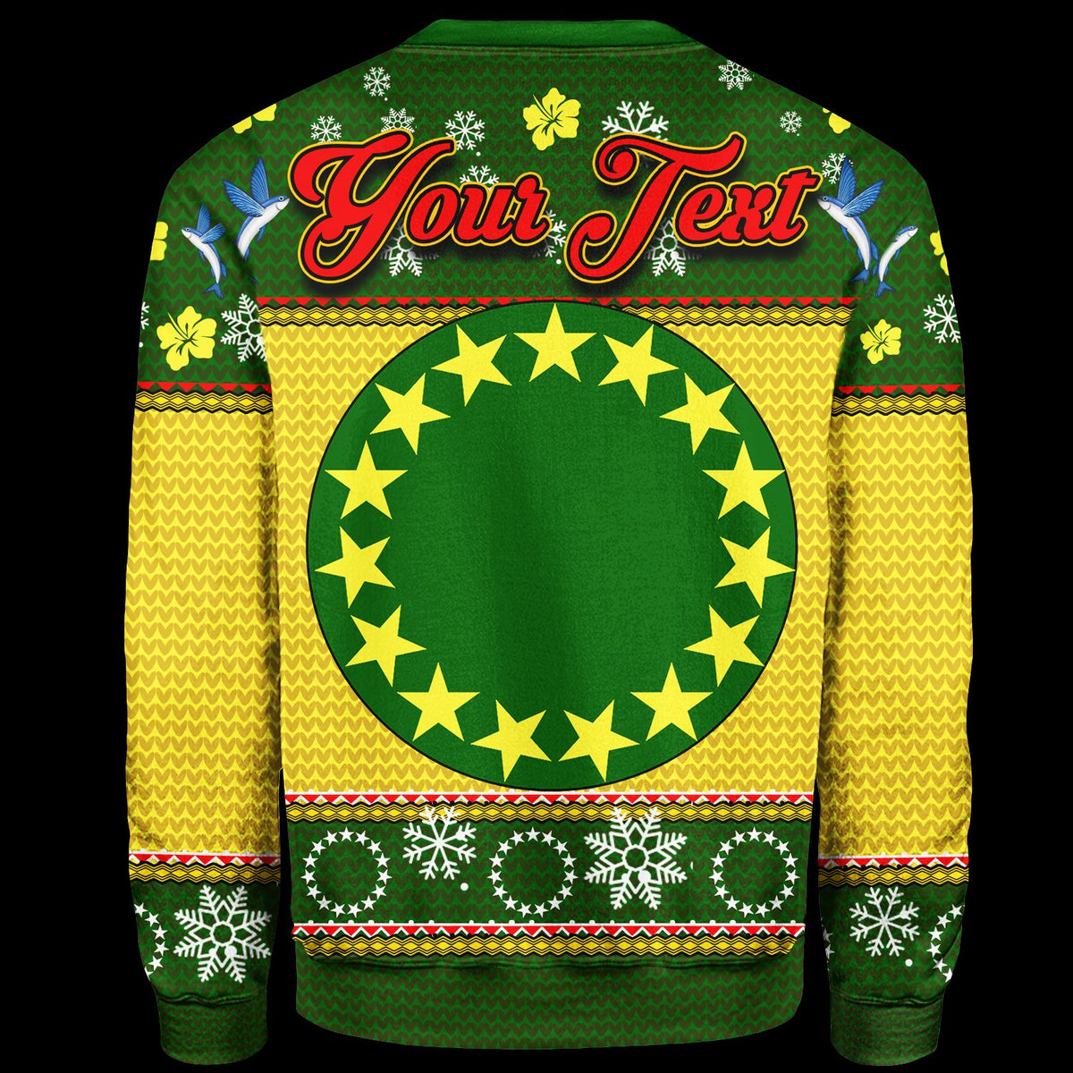 Cook Islands Custom Personalised Christmas Sweater - Santa Claus Polynesian Tattoo - Polynesian Pride