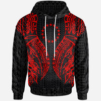 Cook islands Hoodie Polynesian Lion Head Red Style Unisex Red - Polynesian Pride