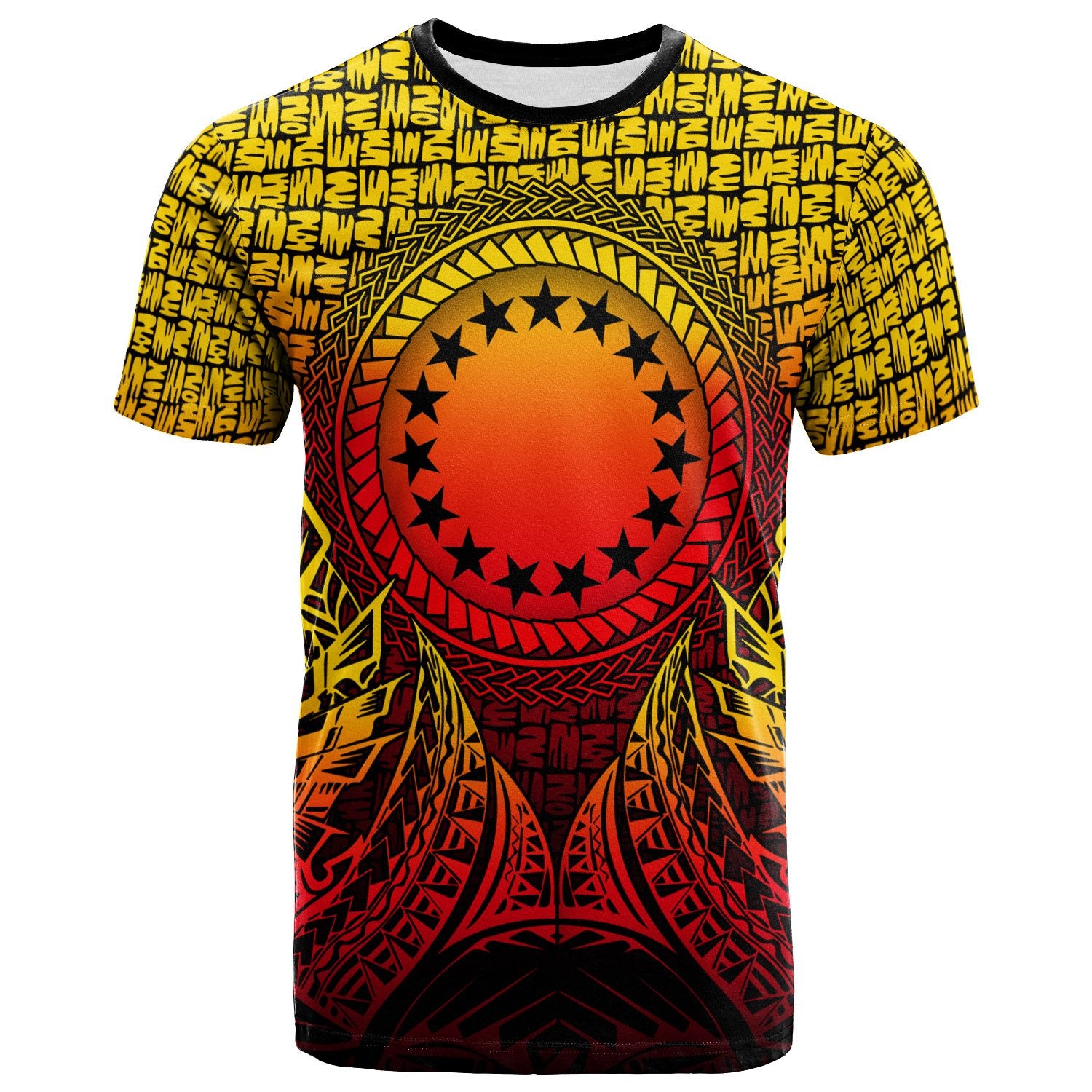 Cook islands T Shirt Circle Pattern Yellow Unisex Yellow - Polynesian Pride