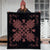 Hawaiian Quilt Maui Plant And Hibiscus Premium Quilt - Coral Black - AH - Polynesian Pride