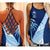 Fiji Sevens Criss Cross Tank Top Kaiviti Kesakesa LT7 Female Blue - Polynesian Pride