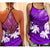 Fiji Day Criss Cross Tank Flying Fijians Masi Kesa Style - Violet LT7 Female Violet - Polynesian Pride