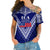 (Customize Personalize) Toa Samoa RLS Warriors Siva Tau Cross Shoulder Shirt LT7 Female Blue - Polynesian Pride