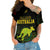 Personalised Aussie Wallabies Mix Mate Maa Tonga Cross Shoulder Shirt Ver 02 LT7 Female Black - Polynesian Pride