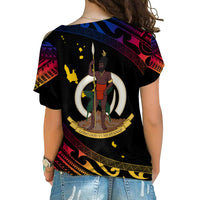 Vanuatu Proud To Be A Ni-Van - Polynesian Pattern Cross Shoulder Shirt - Torba Province LT7 - Polynesian Pride