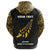 New Zealand Maori Lion Rugby Zip Hoodie Customized Unisex Black - Polynesian Pride