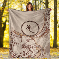 Chuuk Premium Blanket - Hibiscus Flowers Vintage Style - Polynesian Pride