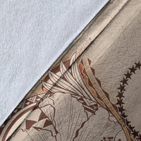 Chuuk Premium Blanket - Hibiscus Flowers Vintage Style - Polynesian Pride