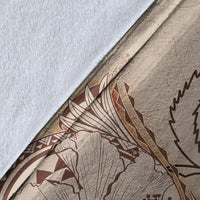 Pohnpei Premium Blanket - Hibiscus Flowers Vintage Style - Polynesian Pride