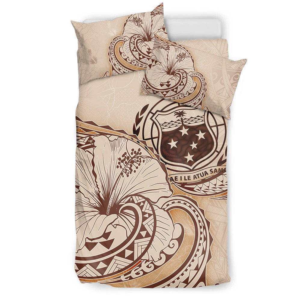 Samoa Bedding Set - Hibiscus Flower Vintage Style - Polynesian Pride