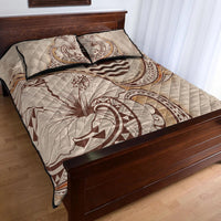 Kiribati Quilt Bed Set - Hibiscus Flowers Vintage Style - Polynesian Pride